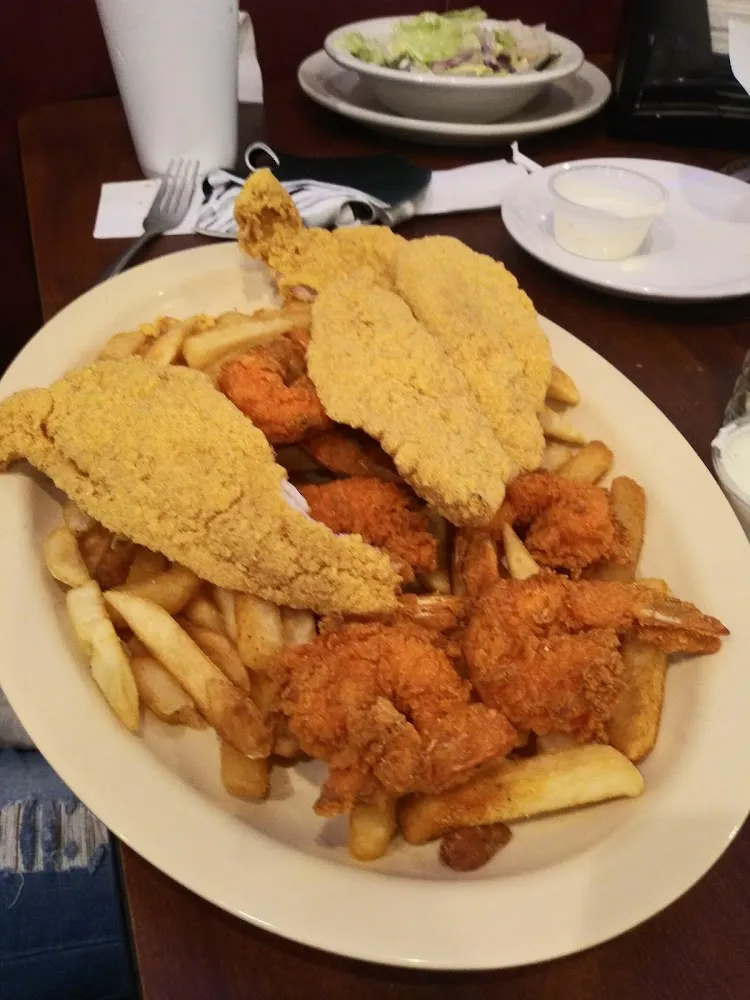 2 Frog Legs 6 Shrimp 6 Fried Oysters